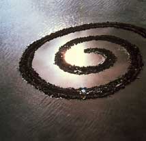 Fotografia: Robert Smithson - Spiral Jetty 1970
Great Salt Lake, black rocks, salt crystals - www.artincontext.org